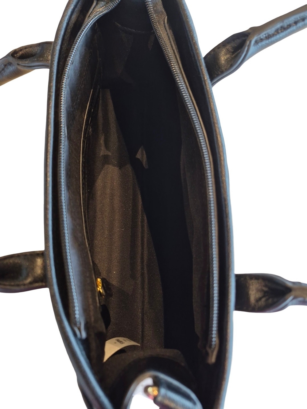 Black Shoulder Bag with Gold Colored Hardware - Picture 5 of 5